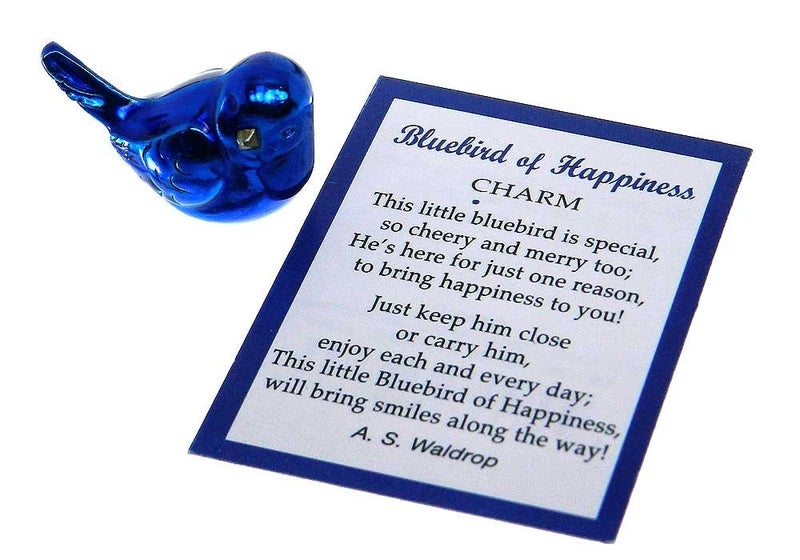 Ganz Bluebird of Happiness Pocket Charm with Story Card,One Size